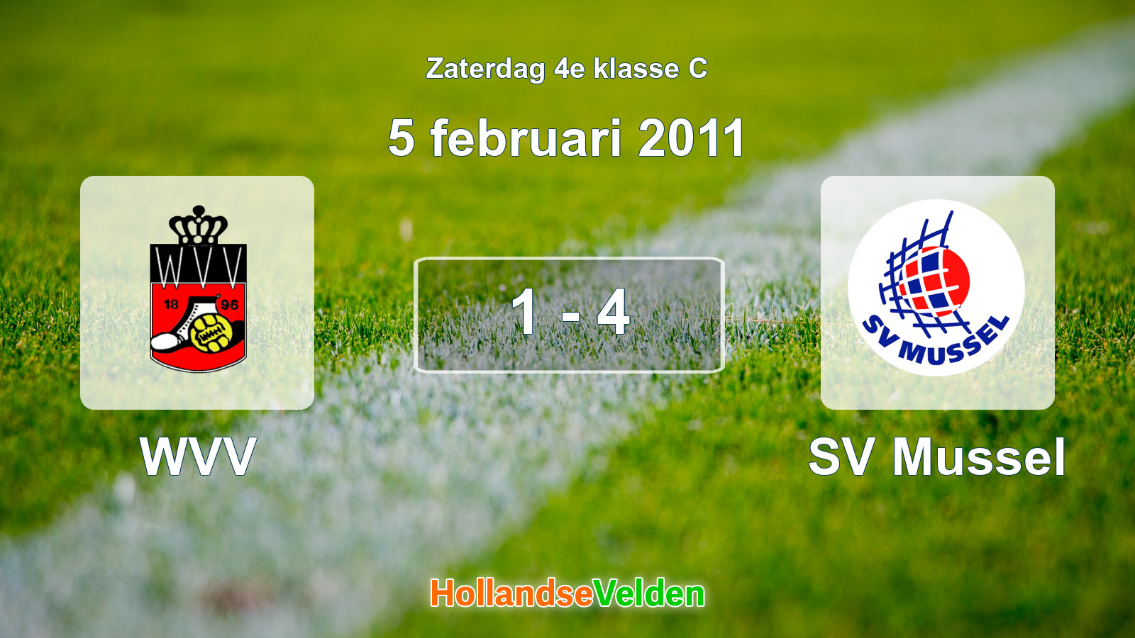 Gespeelde wedstrijd: WVV - SV Mussel 1 - 4 (5 februari 2011)