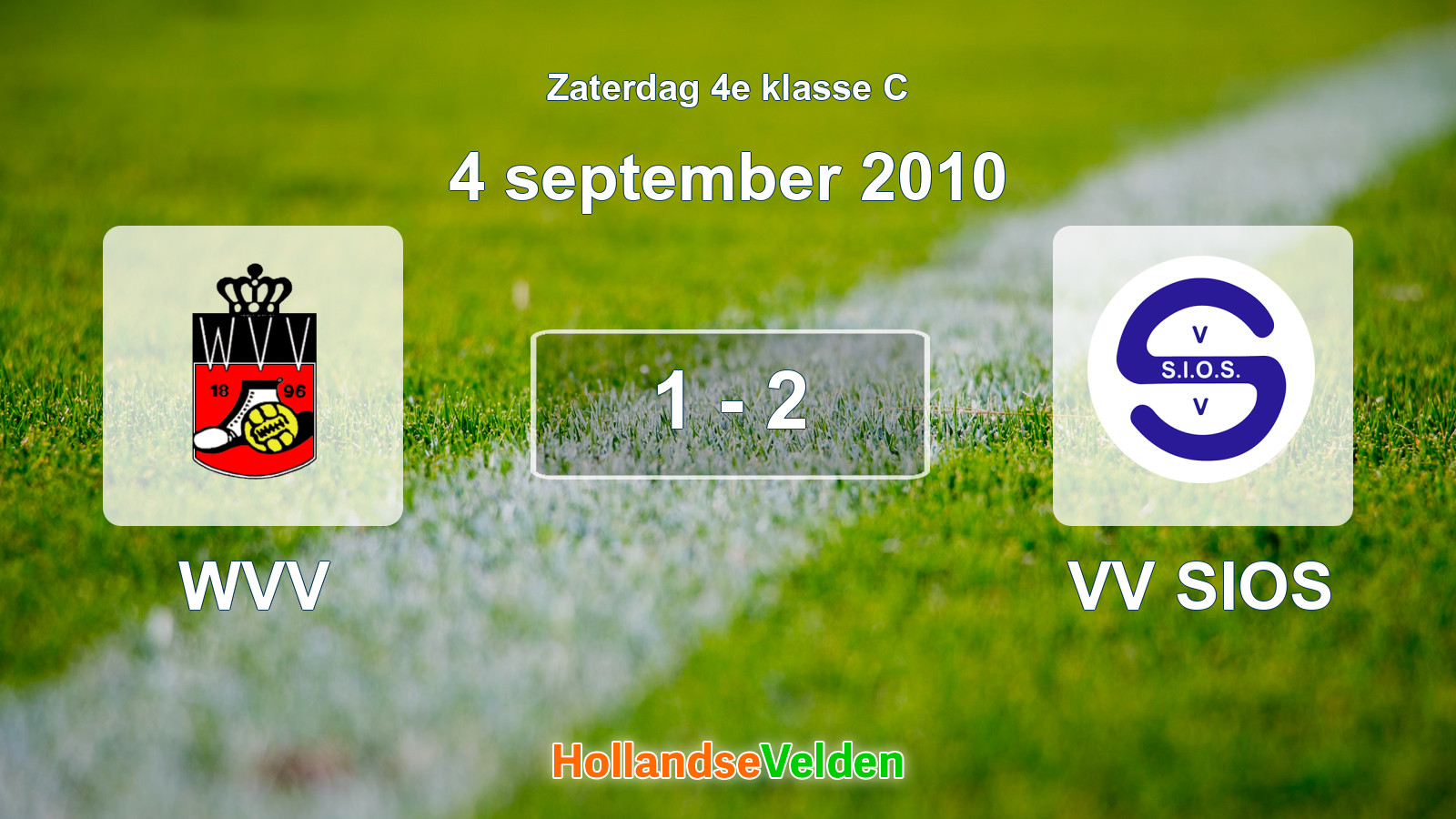 Gespeelde wedstrijd: WVV - VV SIOS 1 - 2 (4 september 2010)