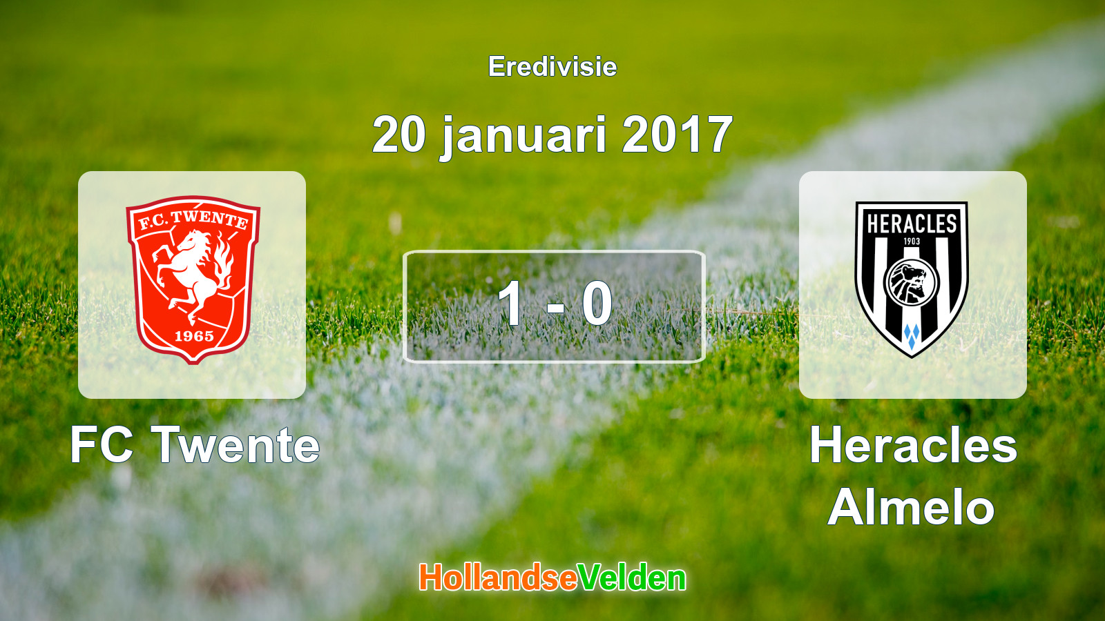 Gespeelde wedstrijd: FC Twente - Heracles Almelo 1 - 0 (20 januari 2017)
