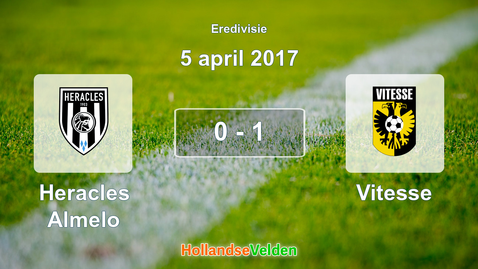 Gespeelde wedstrijd: Heracles Almelo - Vitesse 0 - 1 (5 april 2017)