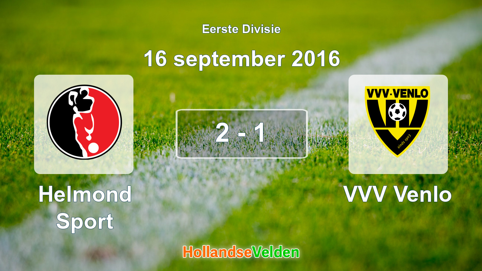 Gespeelde wedstrijd: Helmond Sport - VVV Venlo 2 - 1 (16 september 2016)