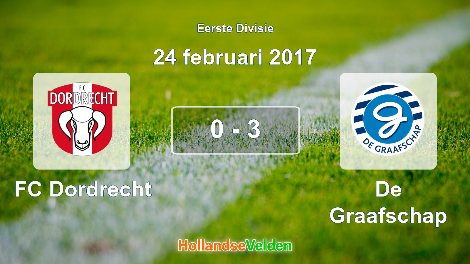 Gespeelde wedstrijd: FC Dordrecht - De Graafschap 0 - 3 (24 februari 2017)