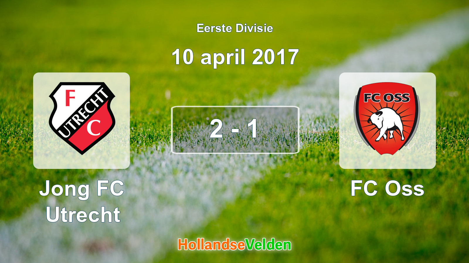 Gespeelde wedstrijd: Jong FC Utrecht - FC Oss 2 - 1 (10 april 2017)