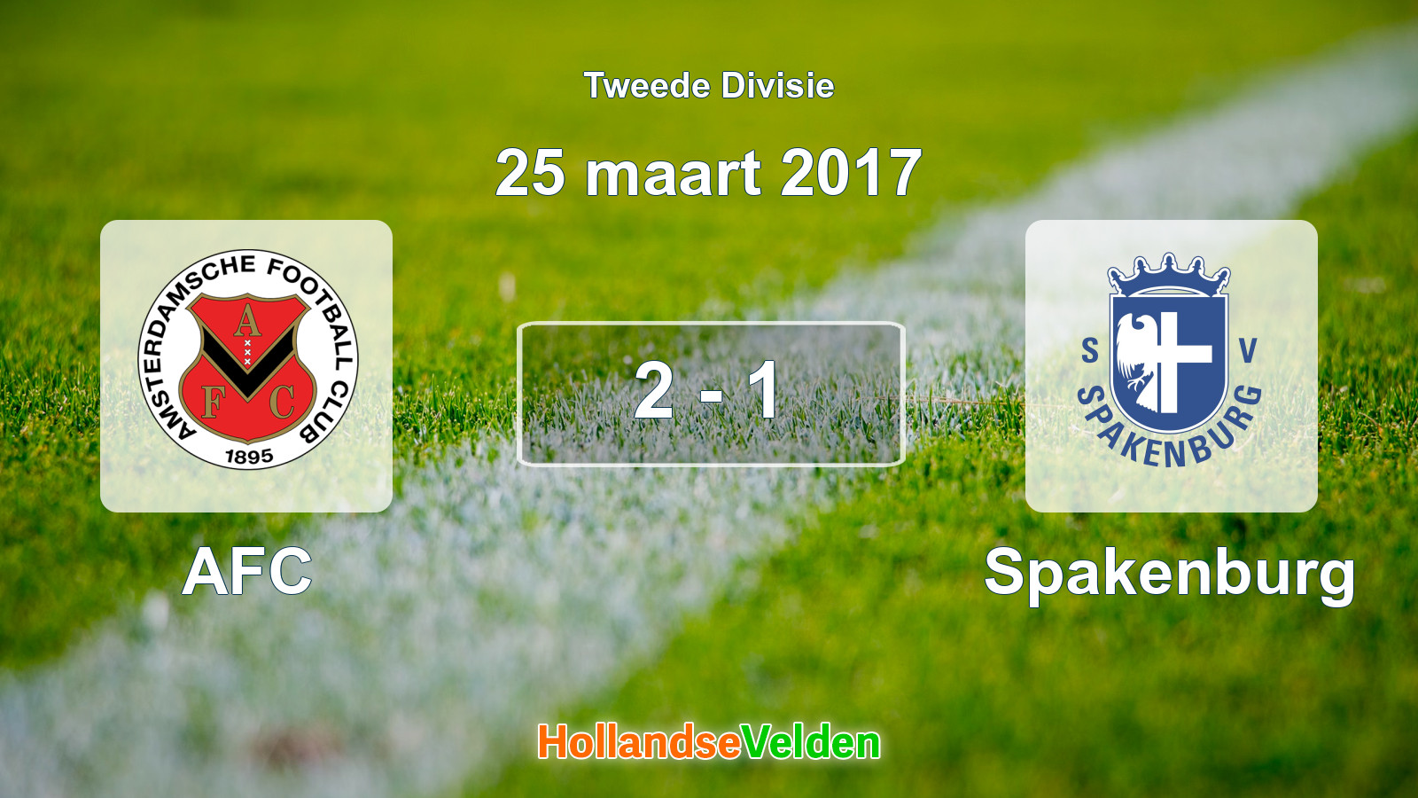 Gespeelde wedstrijd: AFC - Spakenburg 2 - 1 (25 maart 2017)