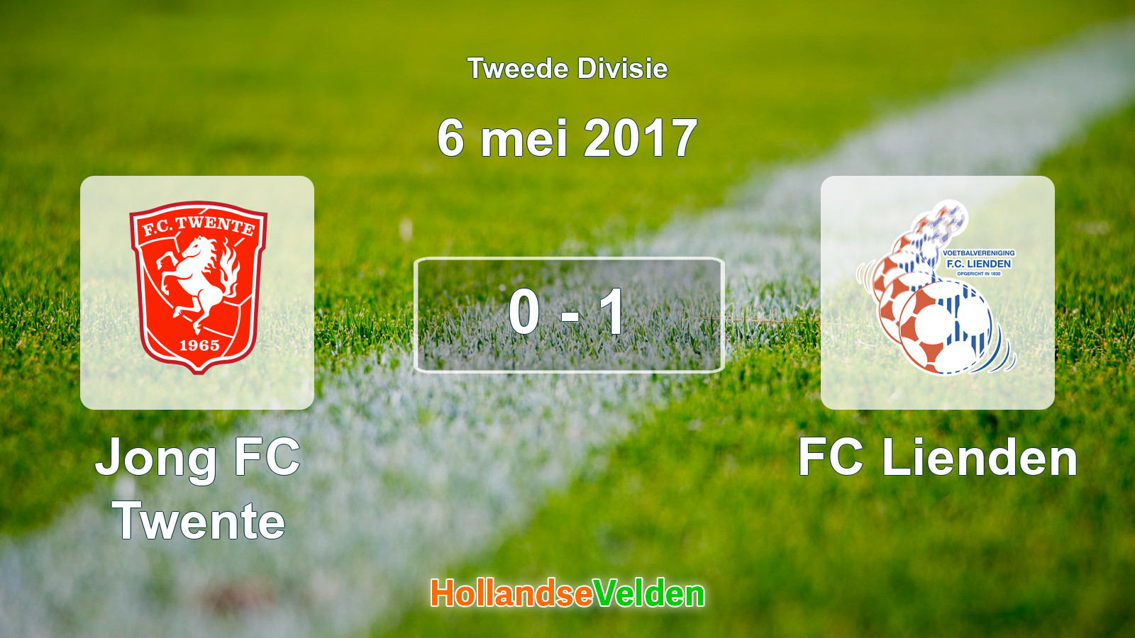 Gespeelde wedstrijd: Jong FC Twente - FC Lienden 0 - 1 (6 mei 2017)
