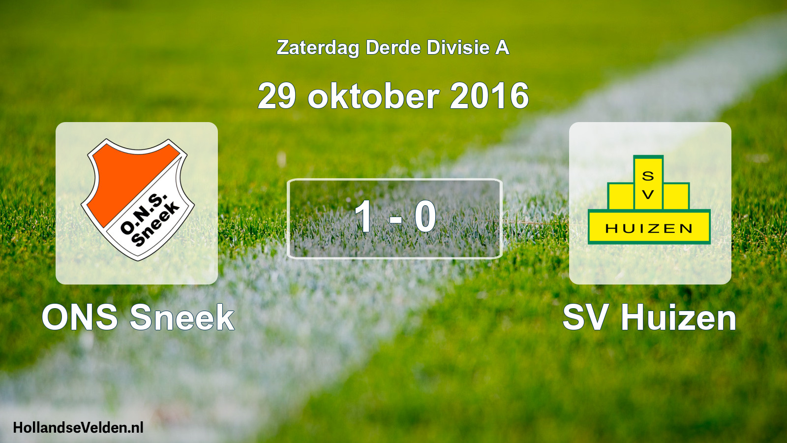 Gespeelde wedstrijd: ONS Sneek - SV Huizen 1 - 0 (29 oktober 2016)