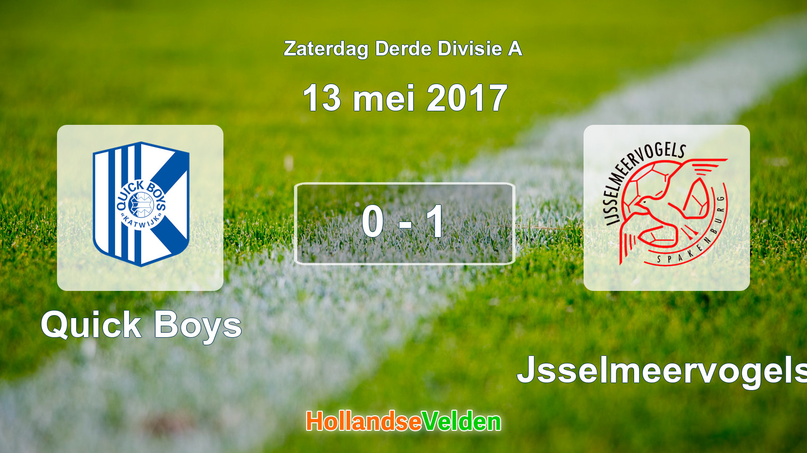 Gespeelde wedstrijd: Quick Boys - IJsselmeervogels 0 - 1 (13 mei 2017)