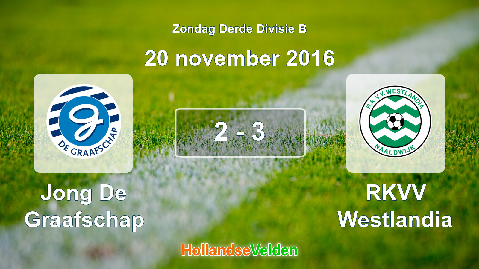 Gespeelde wedstrijd: Jong De Graafschap - RKVV Westlandia 2 - 3 (20 november 2016)