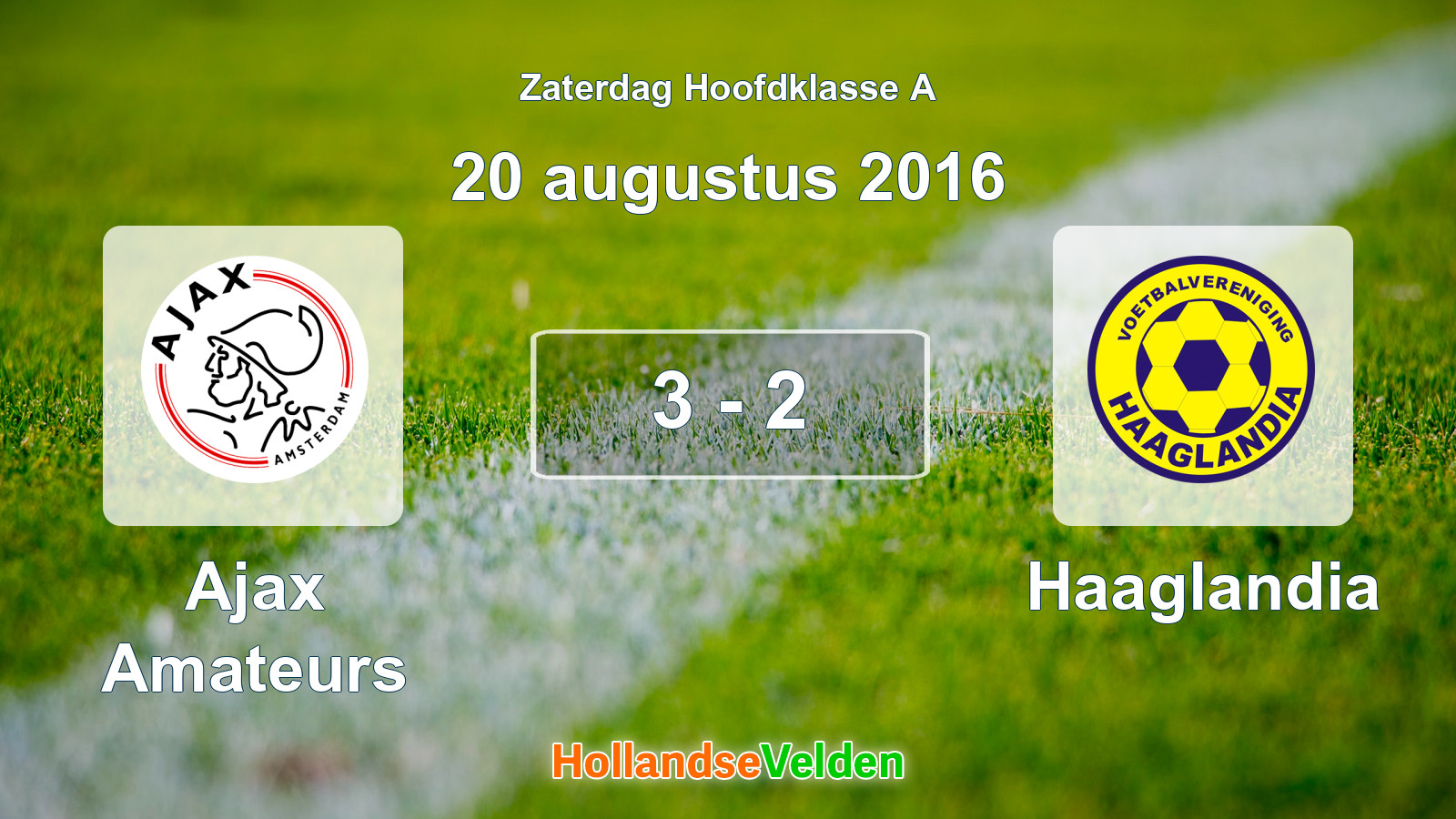 Gespeelde wedstrijd: Ajax Amateurs - Haaglandia 3 - 2 (20 augustus 2016)