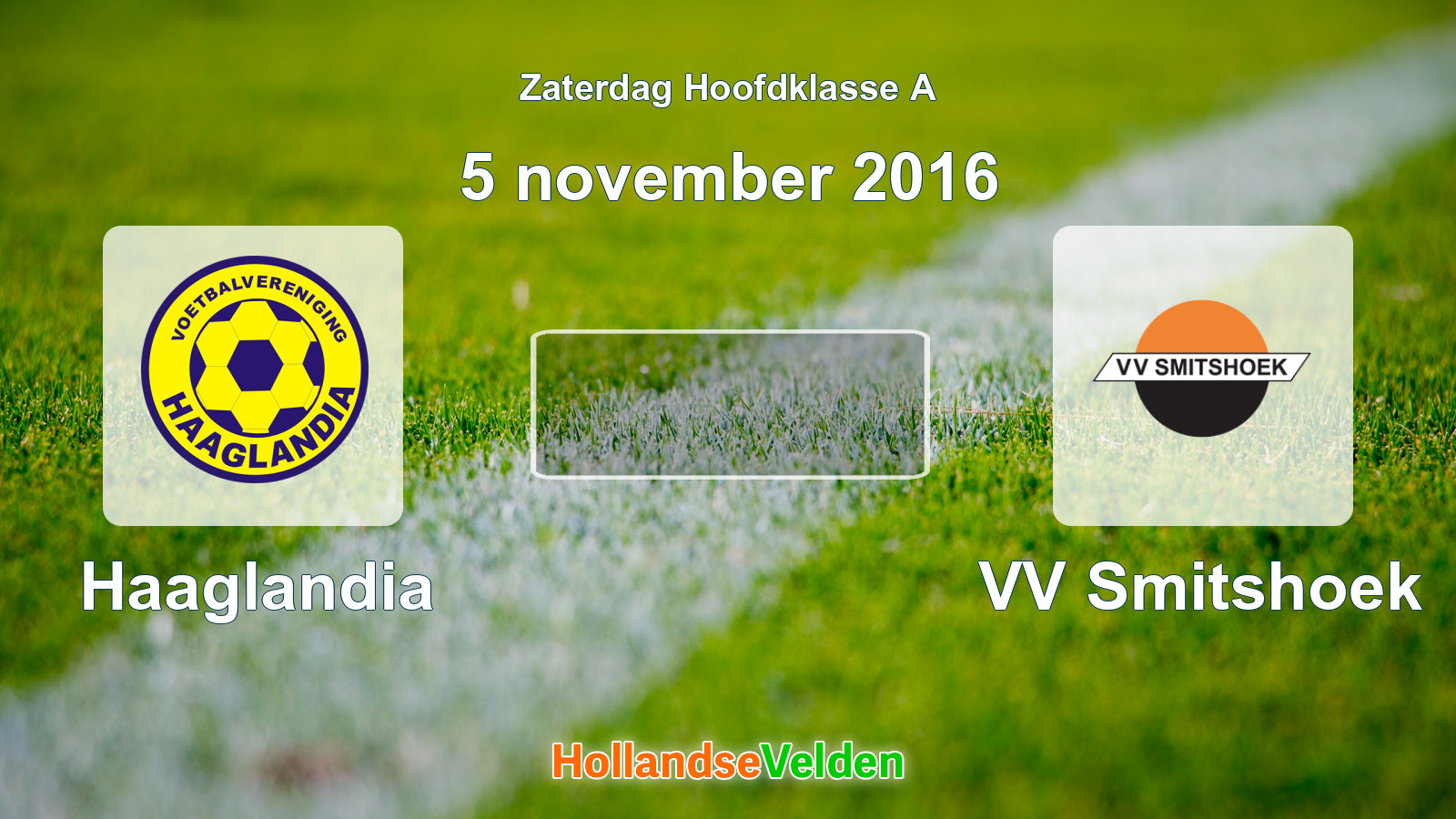 Geplande wedstrijd: Haaglandia - VV Smitshoek (5 november 2016)