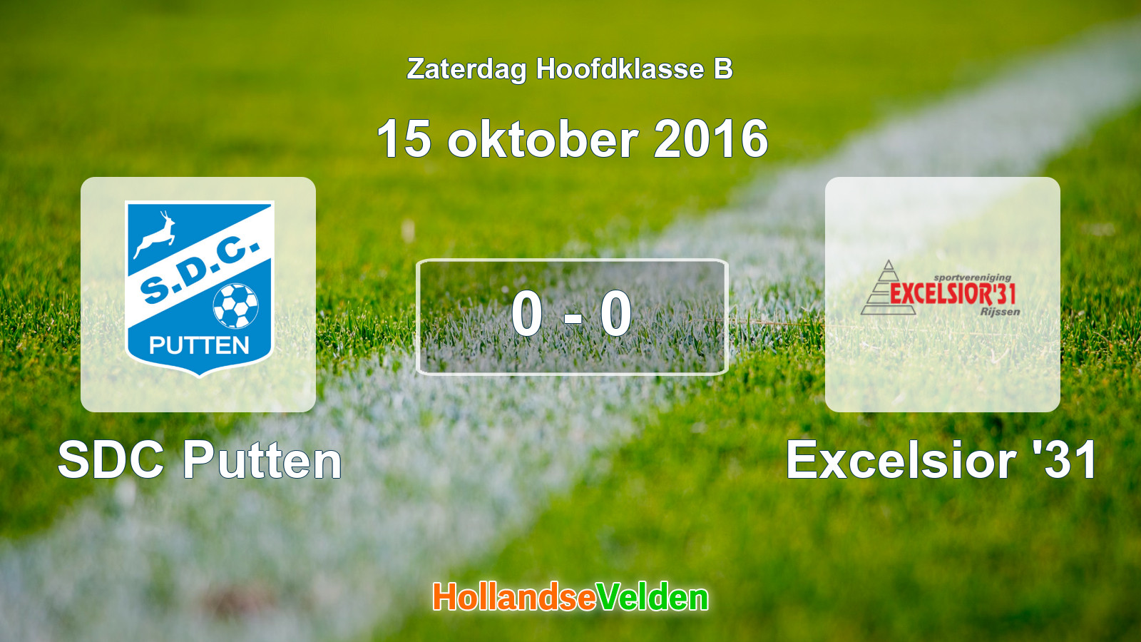 Gespeelde wedstrijd: SDC Putten - Excelsior '31 0 - 0 (15 oktober 2016)