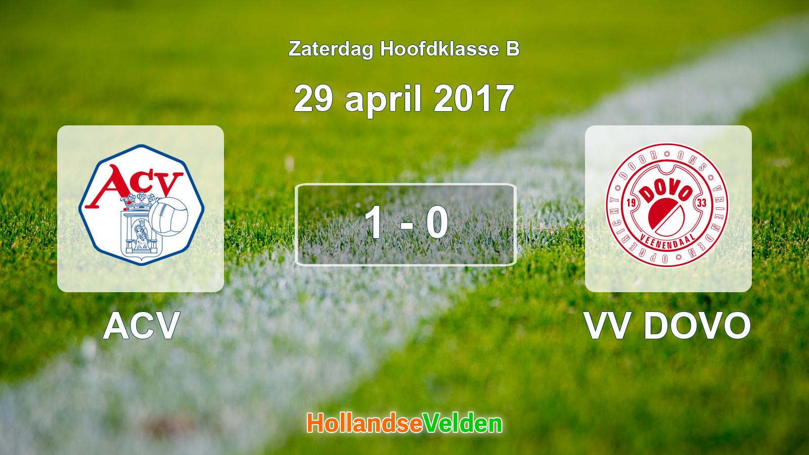 Gespeelde wedstrijd: ACV - VV DOVO 1 - 0 (29 april 2017)