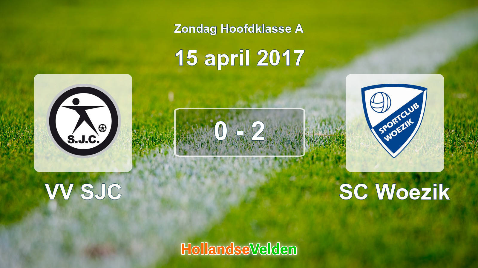 Gespeelde wedstrijd: VV SJC - SC Woezik 0 - 2 (15 april 2017)
