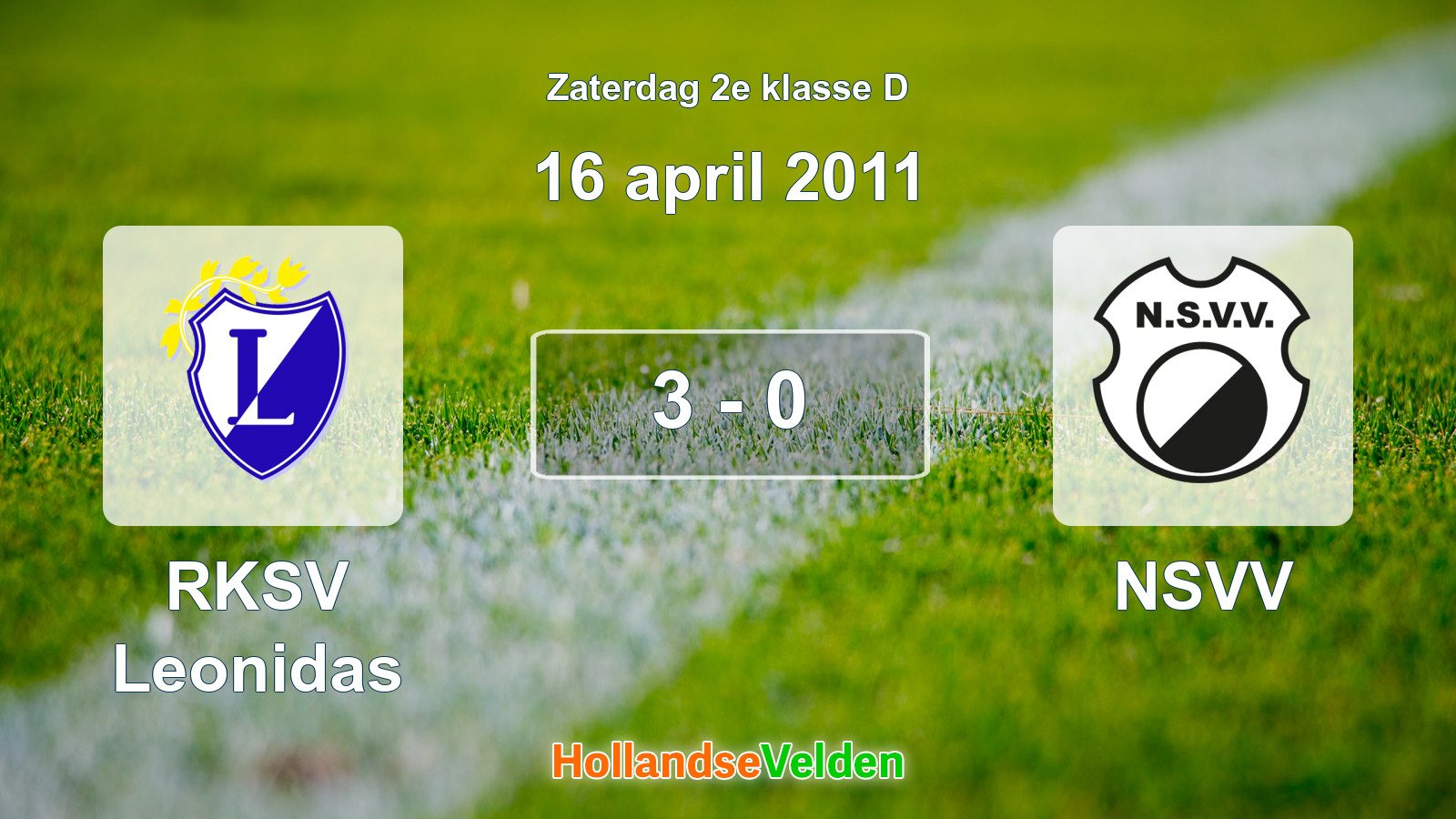 Gespeelde wedstrijd: RKSV Leonidas - NSVV 3 - 0 (16 april 2011)
