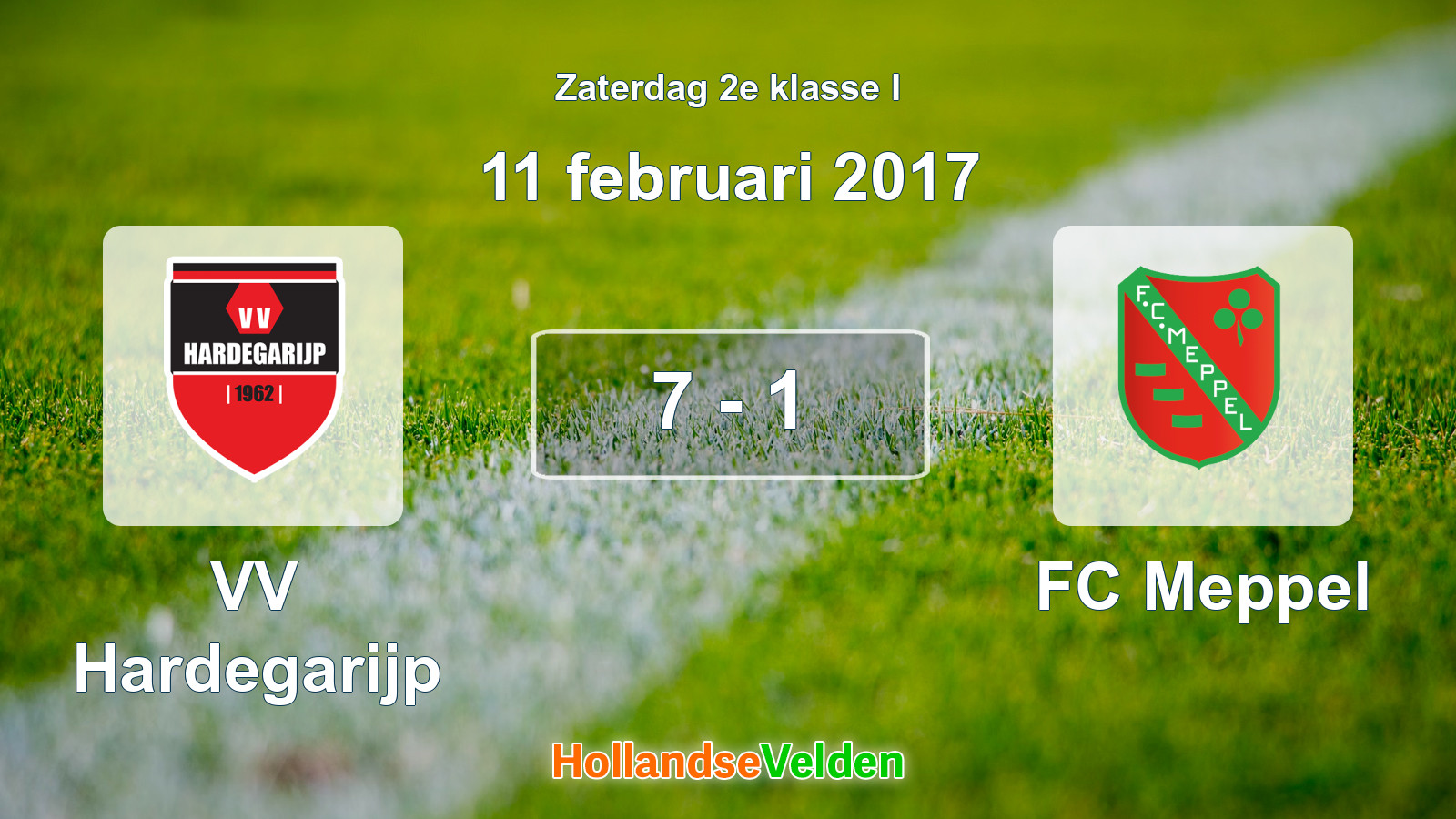 Gespeelde wedstrijd: VV Hardegarijp - FC Meppel 7 - 1 (11 februari 2017)