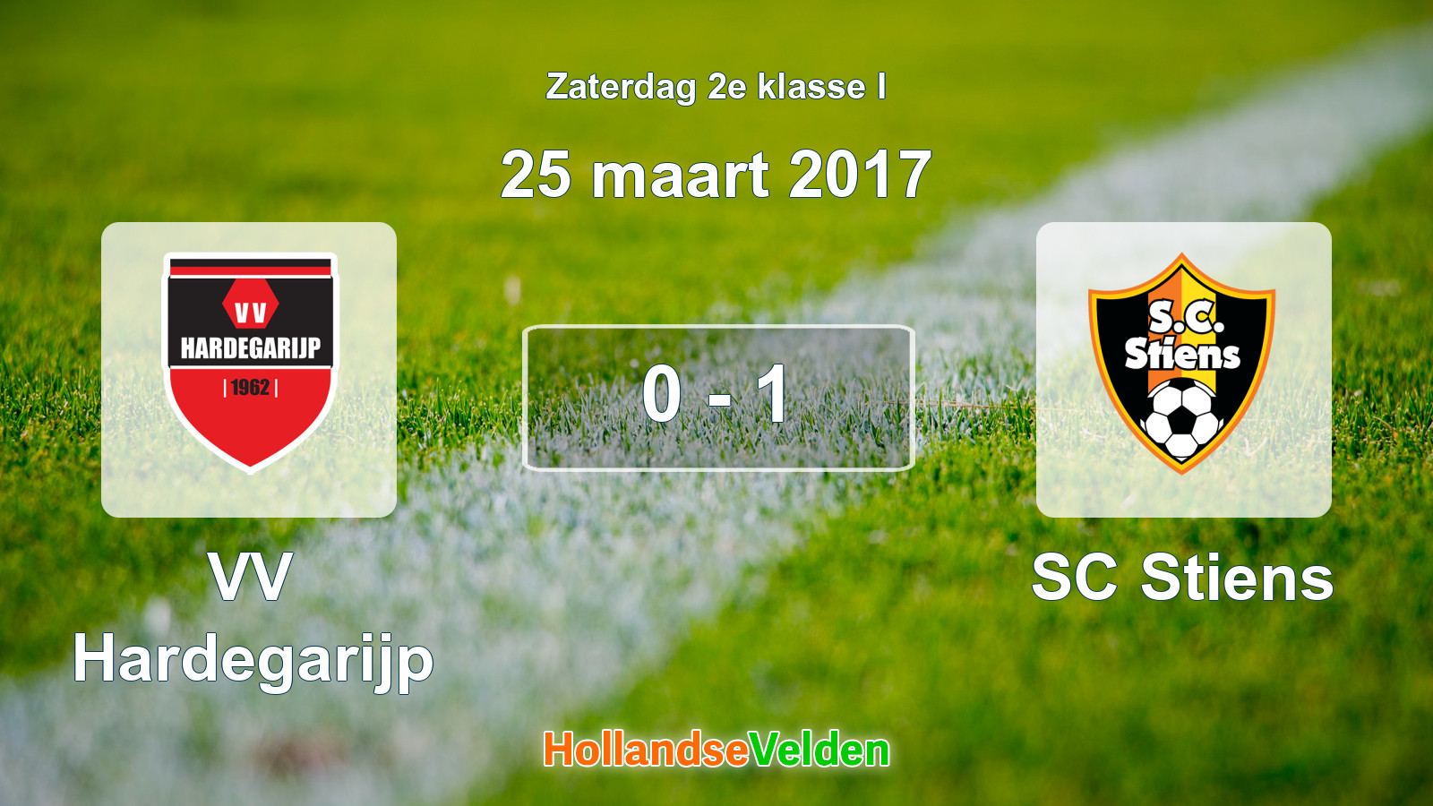 Gespeelde wedstrijd: VV Hardegarijp - SC Stiens 0 - 1 (25 maart 2017)
