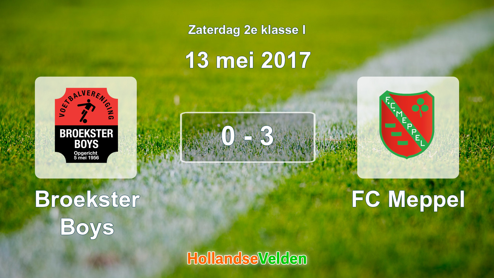 Gespeelde wedstrijd: Broekster Boys - FC Meppel 0 - 3 (13 mei 2017)