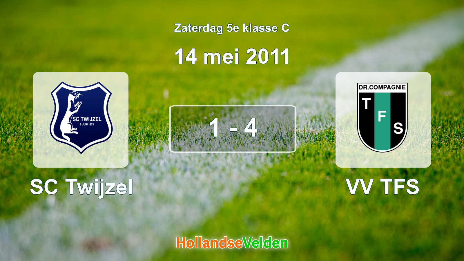 Gespeelde wedstrijd: SC Twijzel - VV TFS 1 - 4 (14 mei 2011)