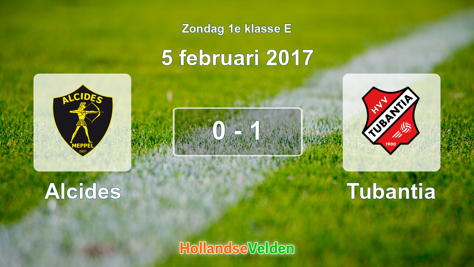 Gespeelde wedstrijd: Alcides - Tubantia 0 - 1 (5 februari 2017)