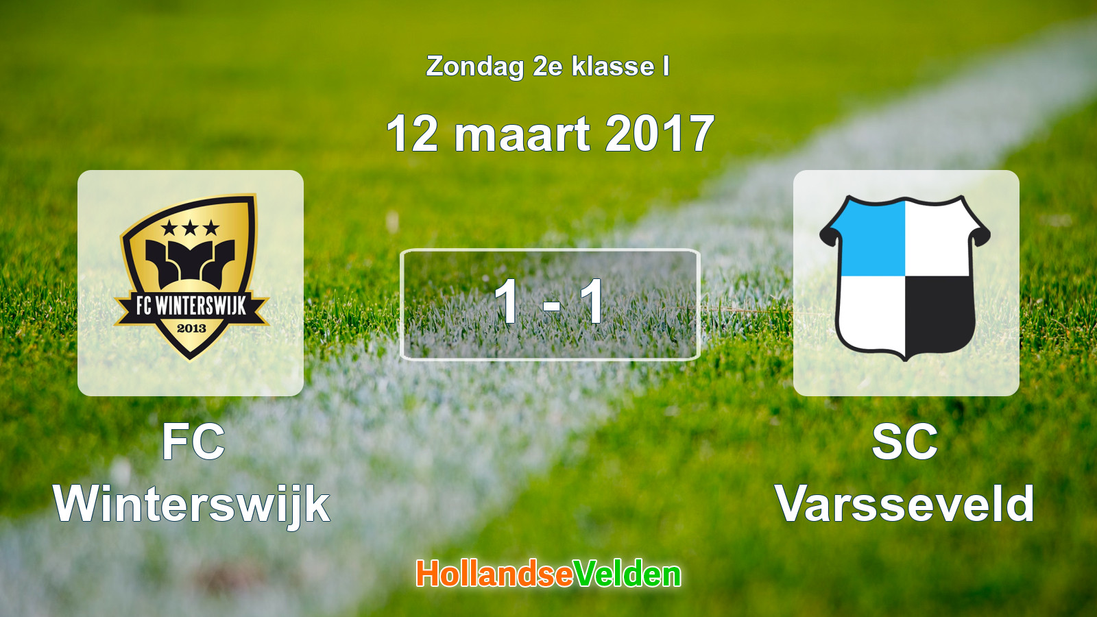 Gespeelde wedstrijd: FC Winterswijk - SC Varsseveld 1 - 1 (12 maart 2017)