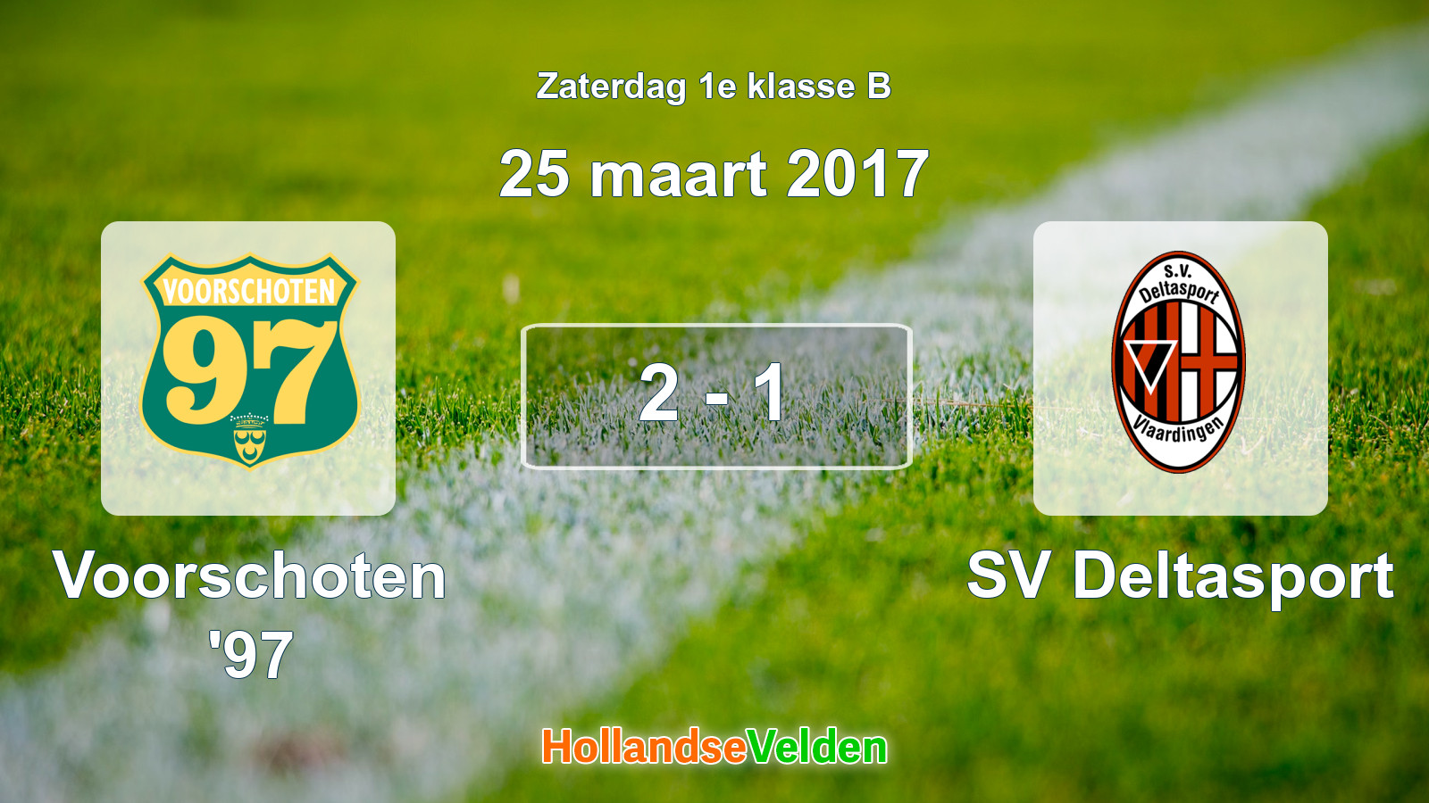 Gespeelde wedstrijd: Voorschoten '97 - SV Deltasport 2 - 1 (25 maart 2017)