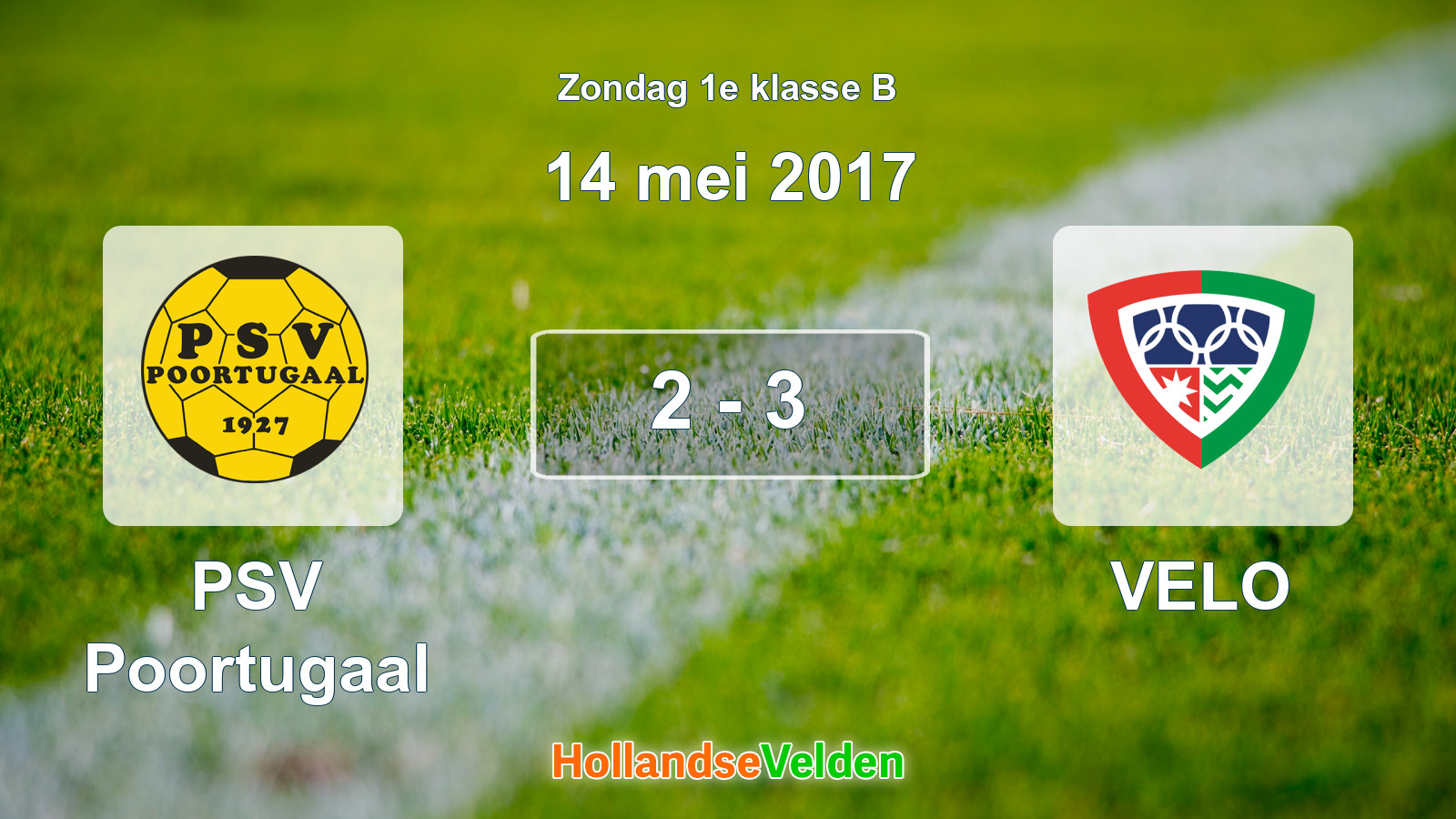 Gespeelde wedstrijd: PSV Poortugaal - VELO 2 - 3 (14 mei 2017)