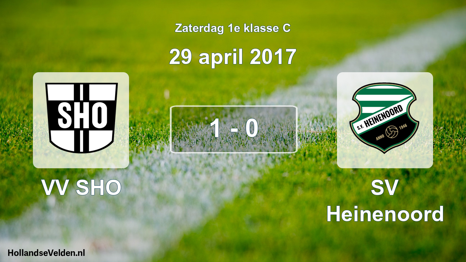 Gespeelde wedstrijd: VV SHO - SV Heinenoord 1 - 0 (29 april 2017)