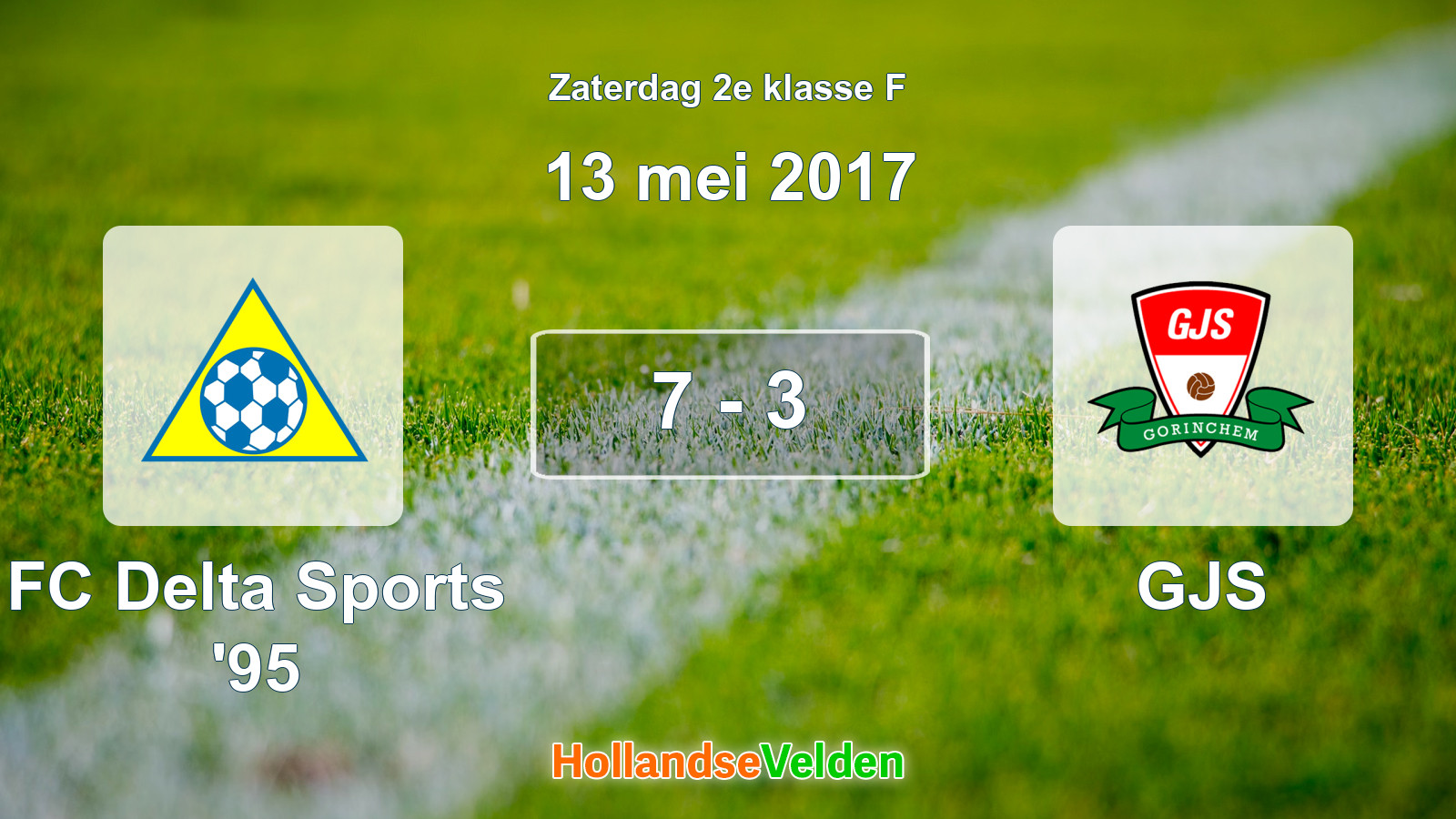 Gespeelde wedstrijd: FC Delta Sports '95 - GJS 7 - 3 (13 mei 2017)