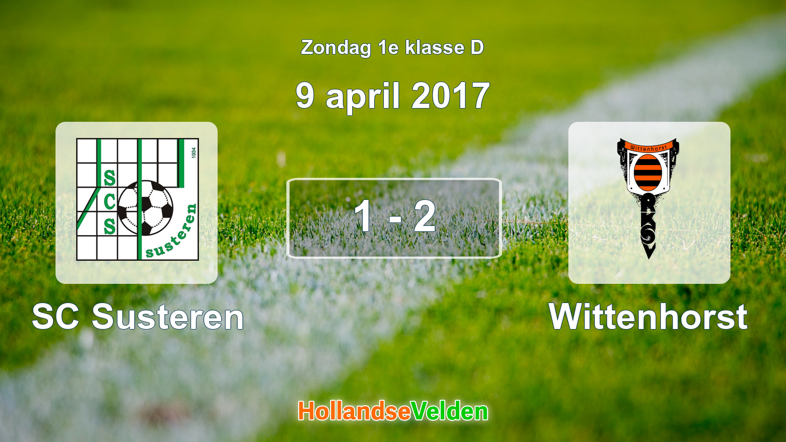 Gespeelde wedstrijd: SC Susteren - Wittenhorst 1 - 2 (9 april 2017)