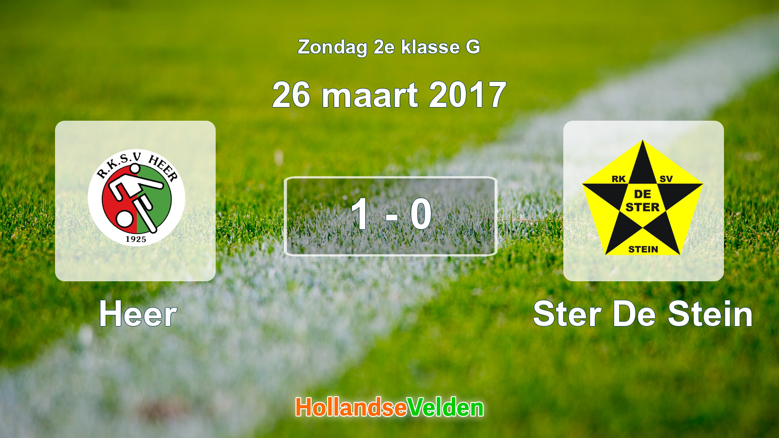 Gespeelde wedstrijd: Heer - Ster De Stein 1 - 0 (26 maart 2017)