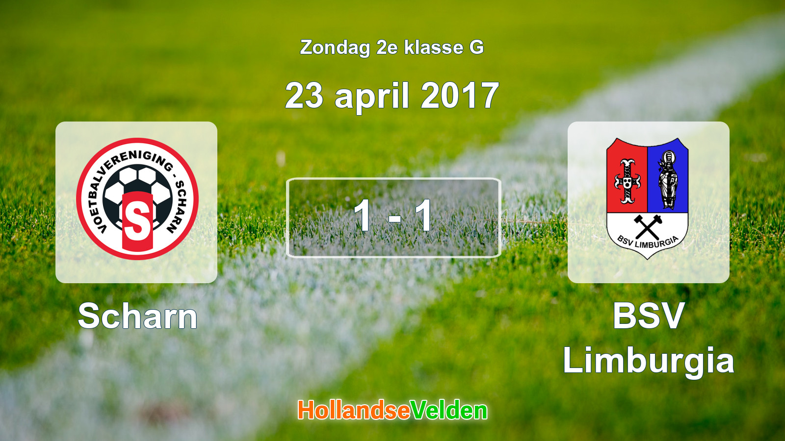 Gespeelde wedstrijd: Scharn - BSV Limburgia 1 - 1 (23 april 2017)