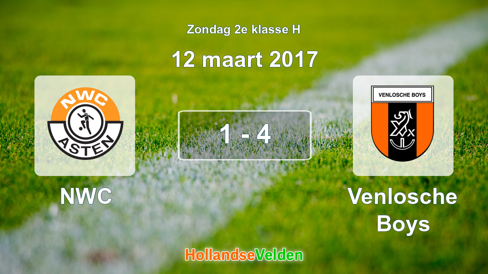 Gespeelde wedstrijd: NWC - Venlosche Boys 1 - 4 (12 maart 2017)