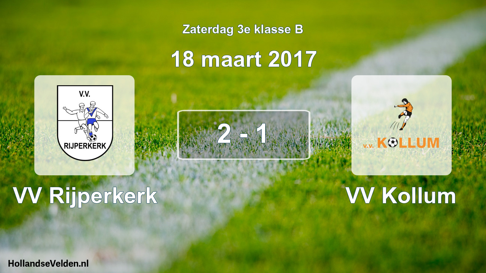 Gespeelde wedstrijd: VV Rijperkerk - VV Kollum 2 - 1 (18 maart 2017)