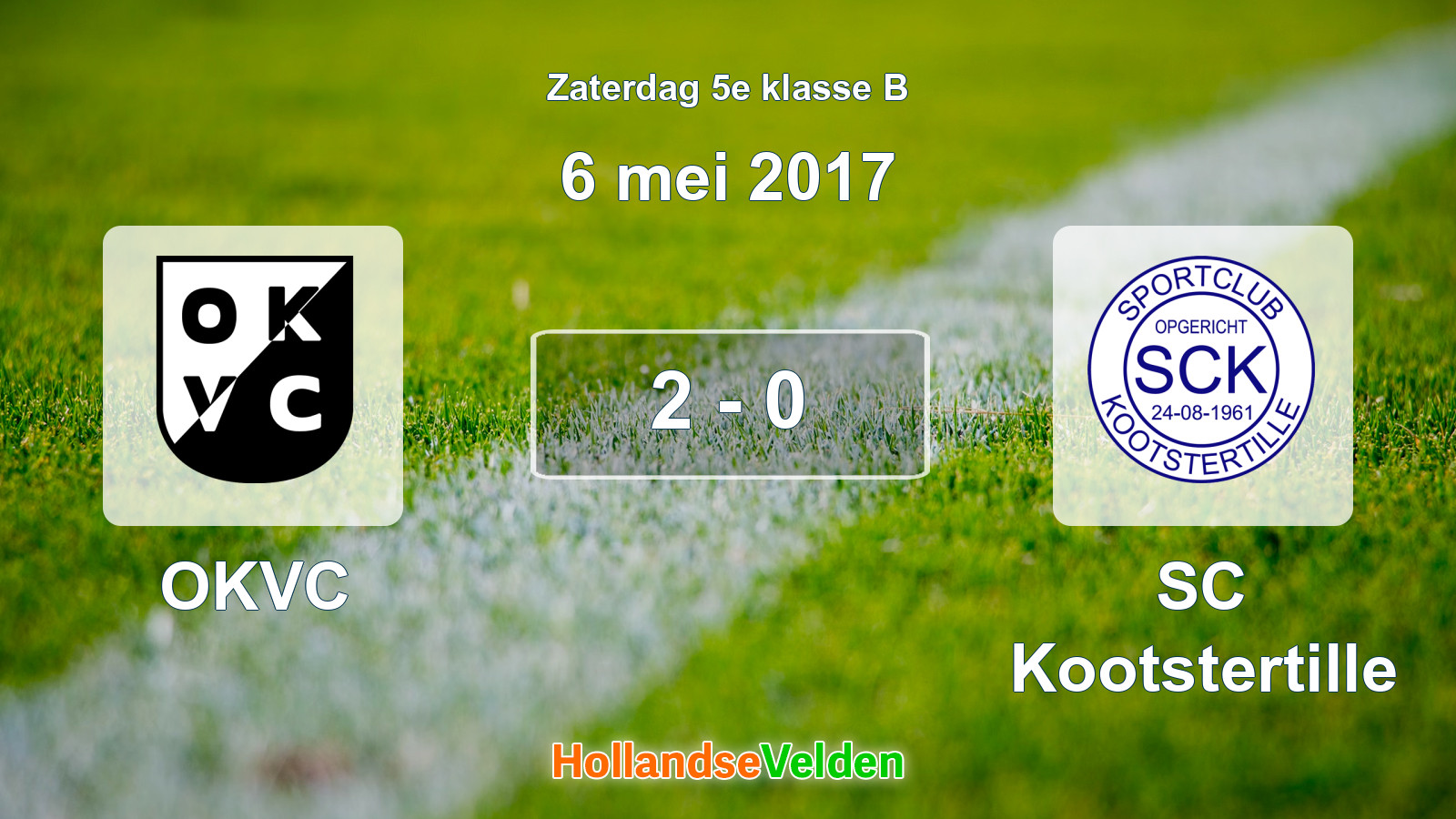 Gespeelde wedstrijd: OKVC - SC Kootstertille 2 - 0 (6 mei 2017)