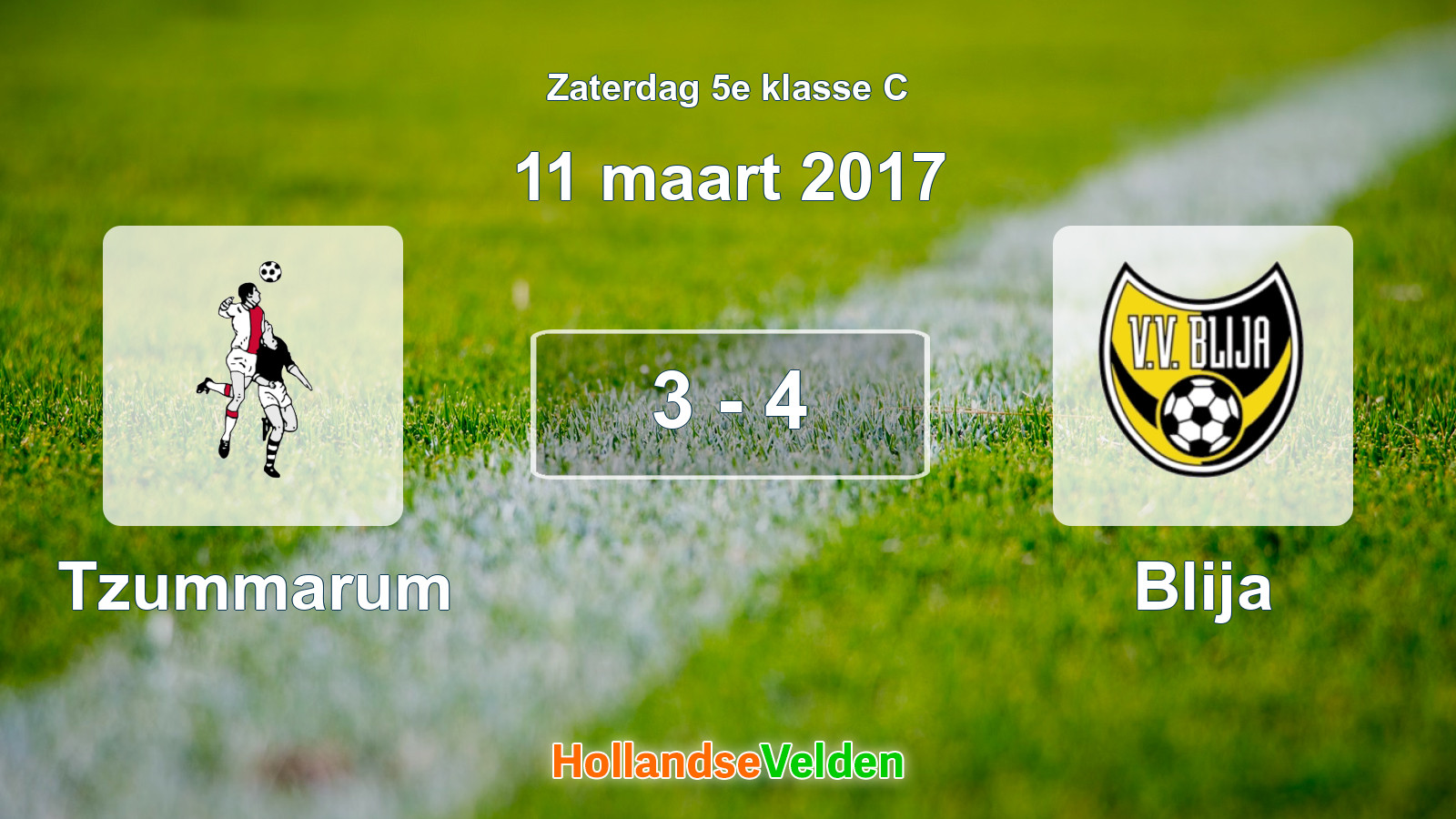Gespeelde wedstrijd: Tzummarum - Blija 3 - 4 (11 maart 2017)