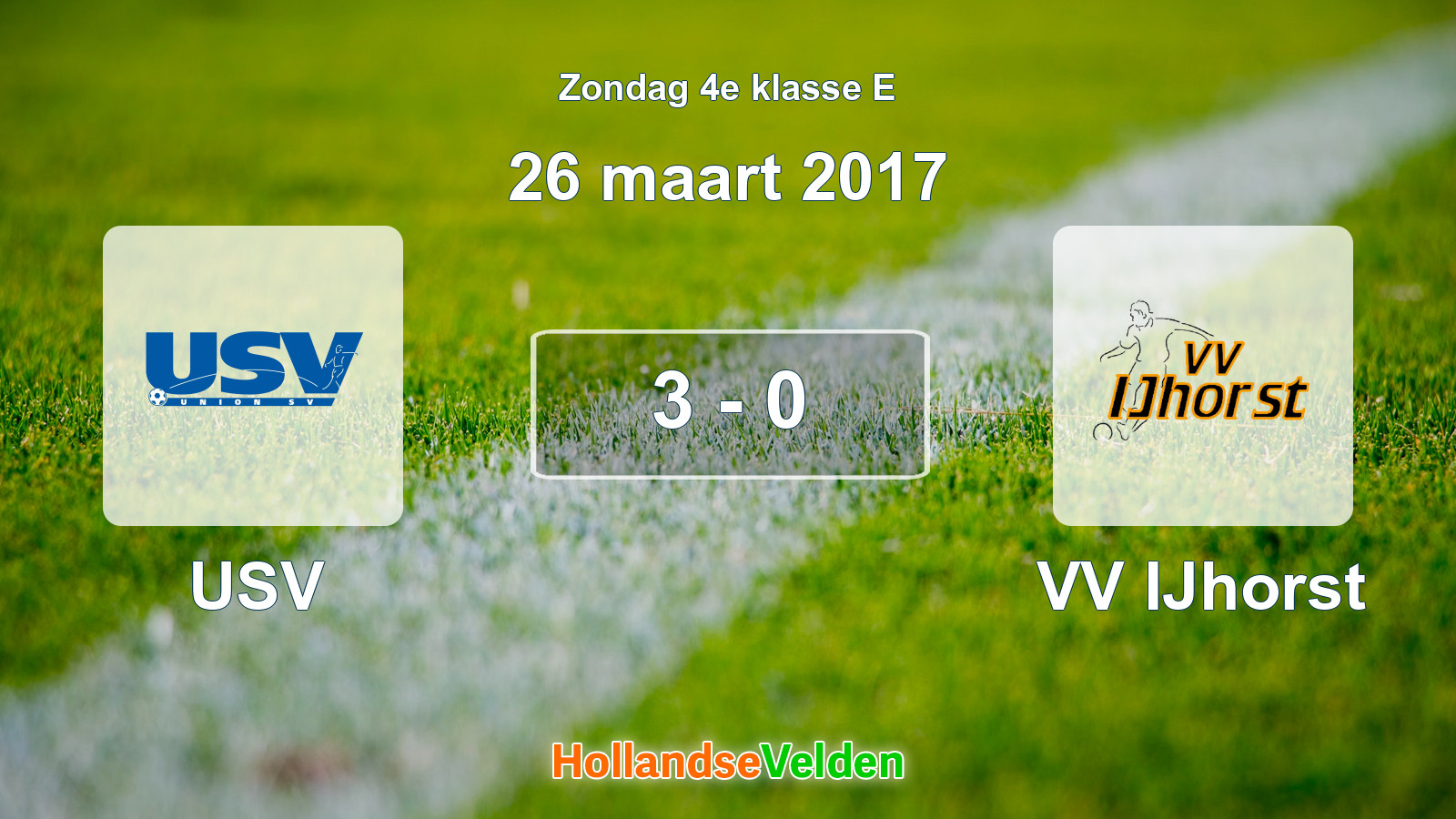 Gespeelde wedstrijd: USV - VV IJhorst 3 - 0 (26 maart 2017)