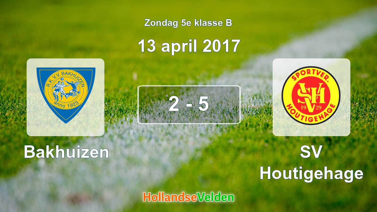 Gespeelde wedstrijd: Bakhuizen - SV Houtigehage 2 - 5 (13 april 2017)