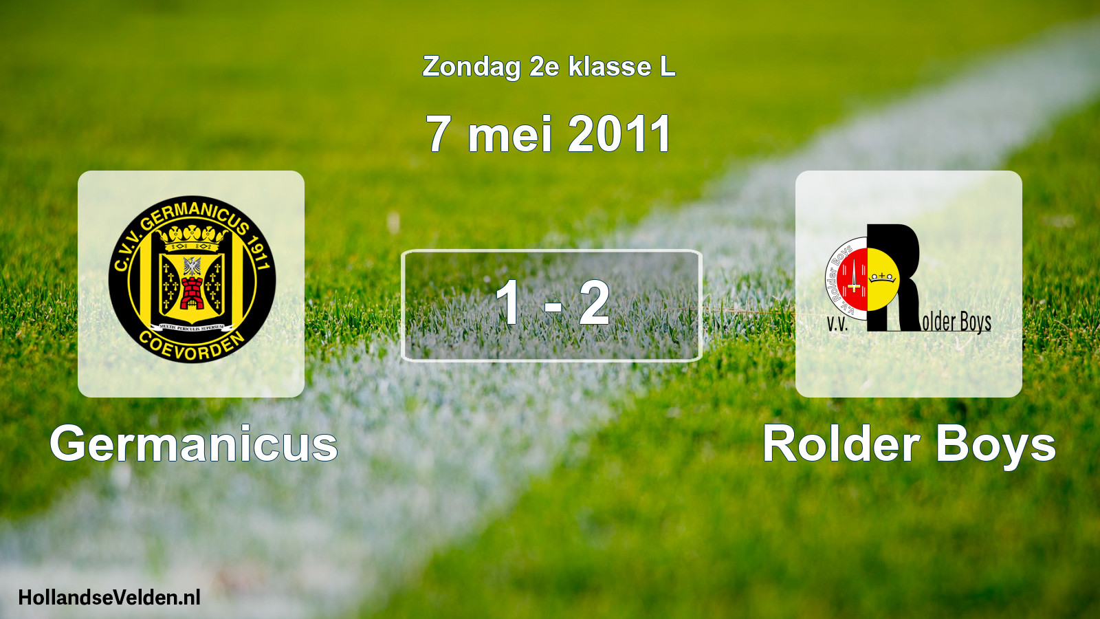 Gespeelde wedstrijd: Germanicus - Rolder Boys 1 - 2 (7 mei 2011)