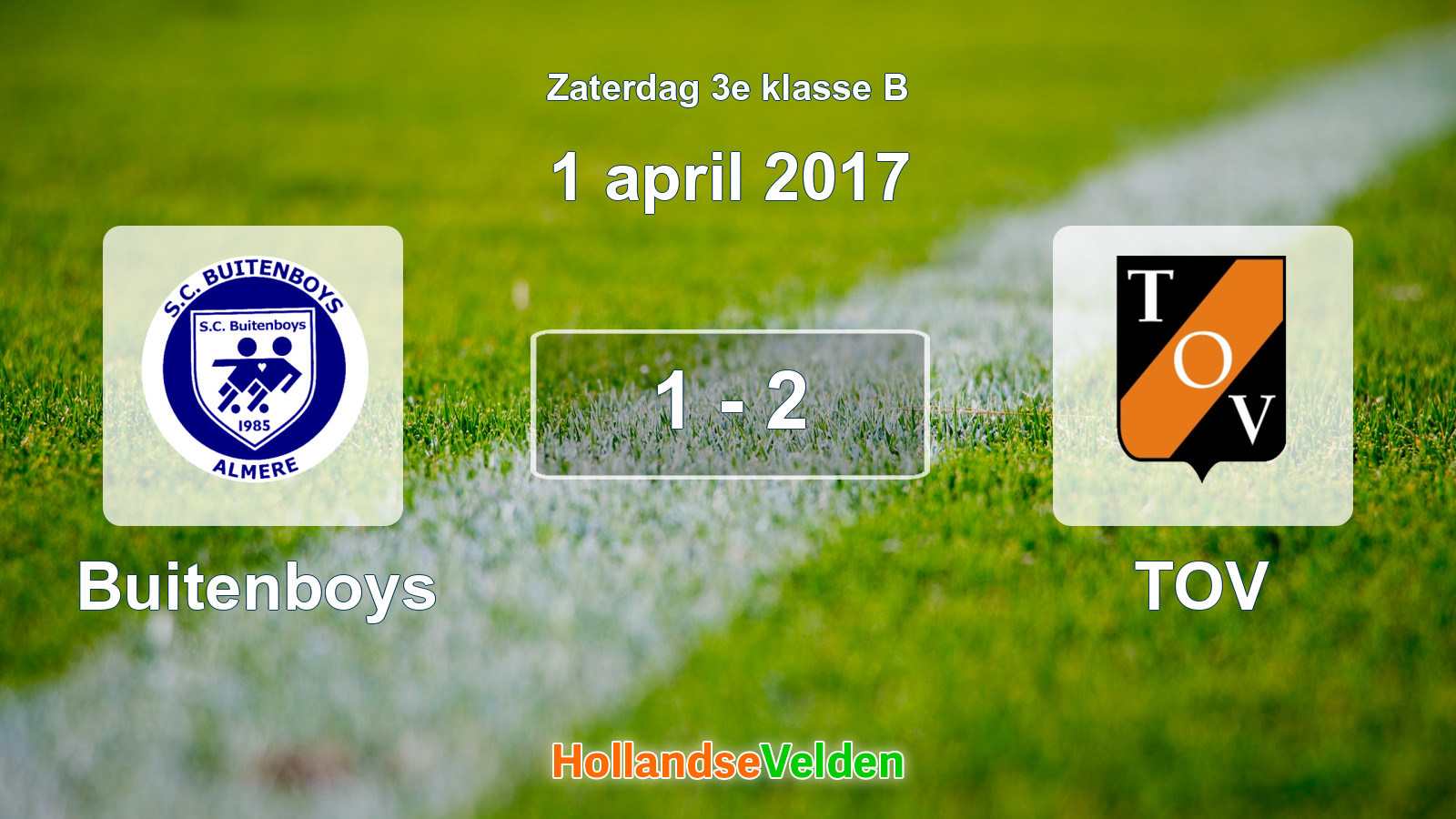 Gespeelde wedstrijd: Buitenboys - TOV 1 - 2 (1 april 2017)
