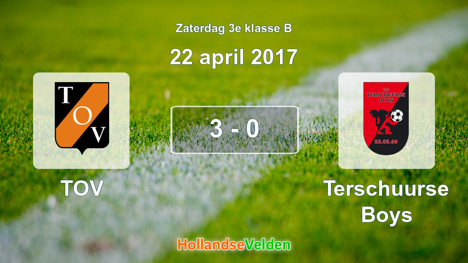Gespeelde wedstrijd: TOV - Terschuurse Boys 3 - 0 (22 april 2017)