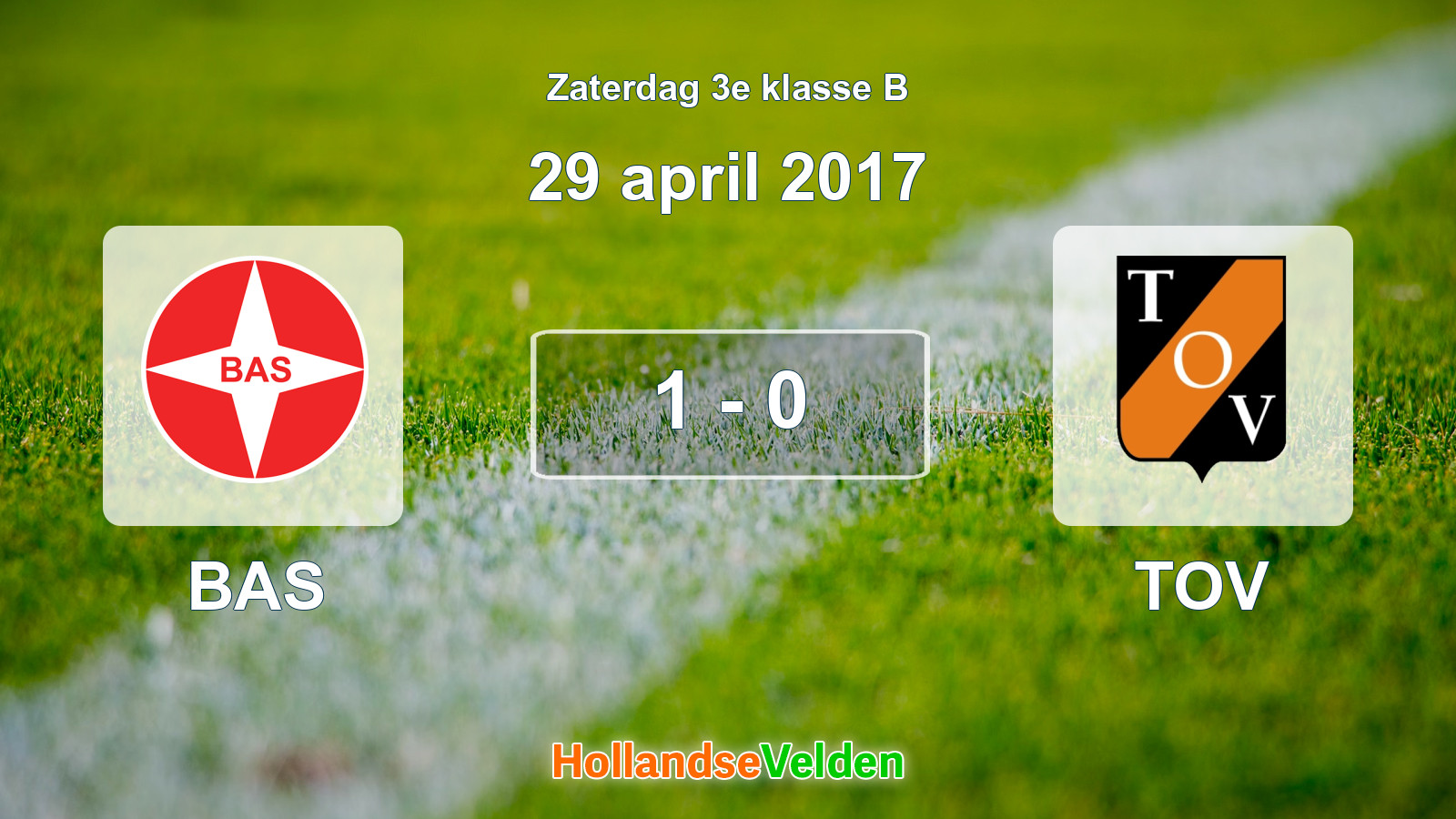 Gespeelde wedstrijd: BAS - TOV 1 - 0 (29 april 2017)