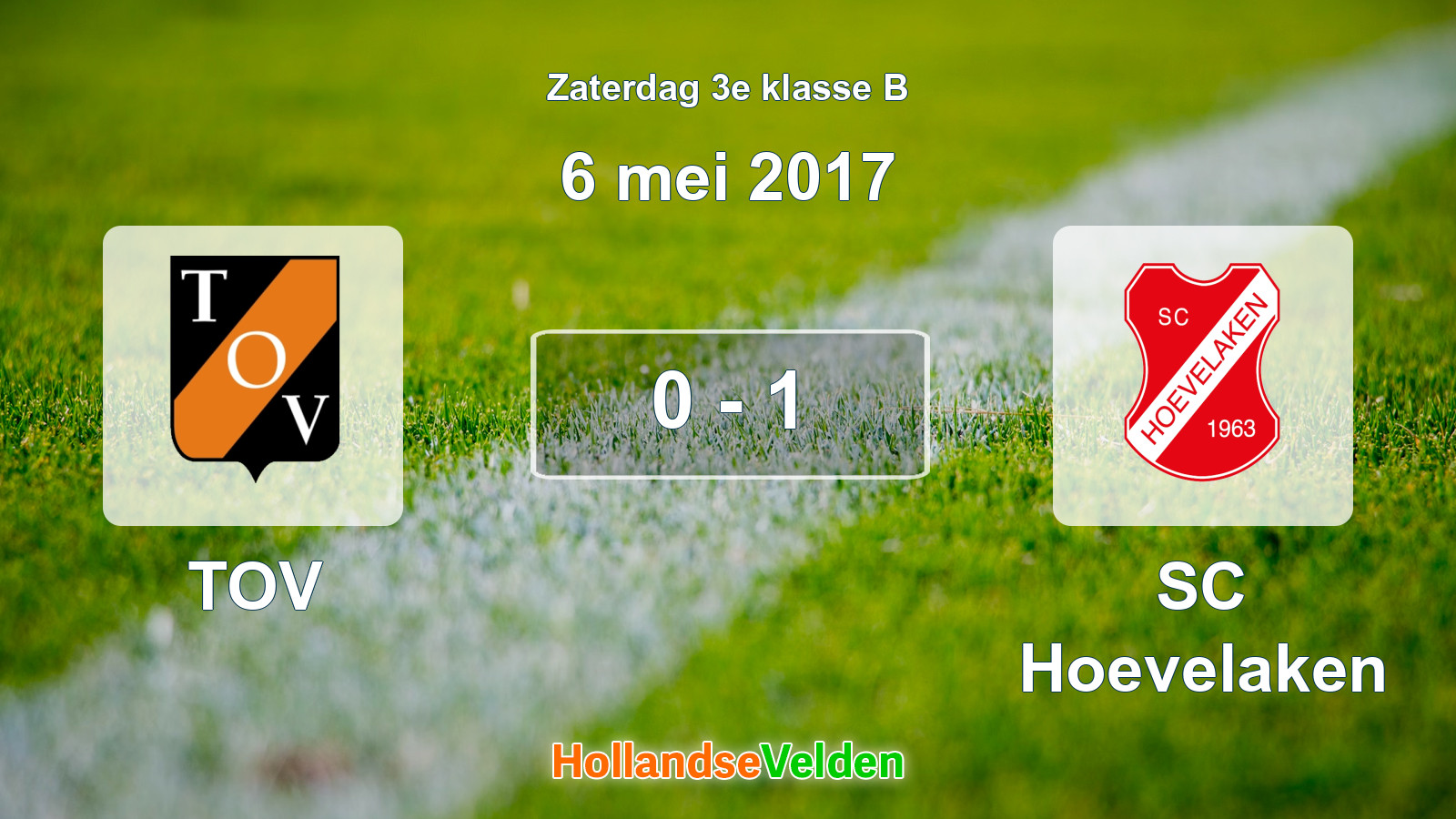 Gespeelde wedstrijd: TOV - SC Hoevelaken 0 - 1 (6 mei 2017)