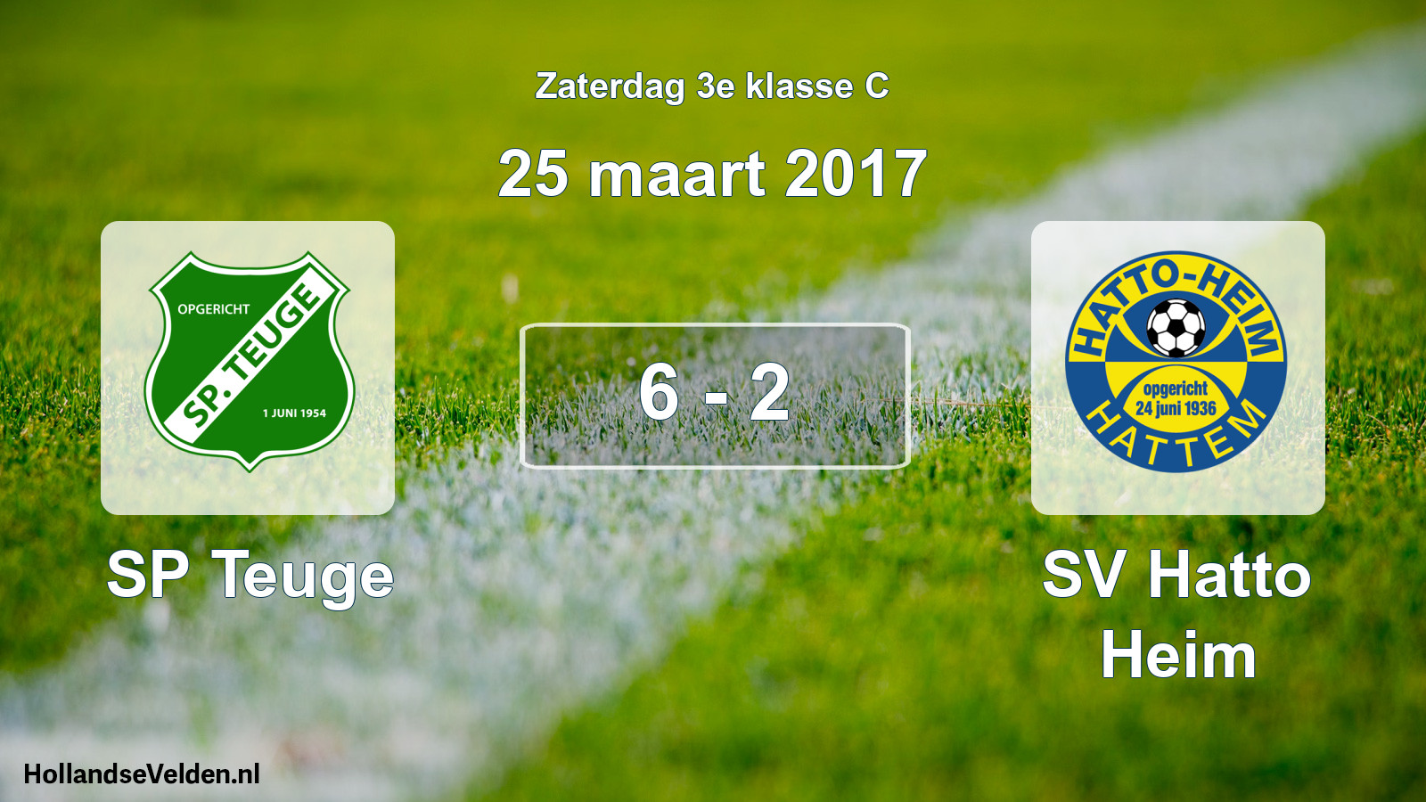 Gespeelde wedstrijd: SP Teuge - SV Hatto Heim 6 - 2 (25 maart 2017)