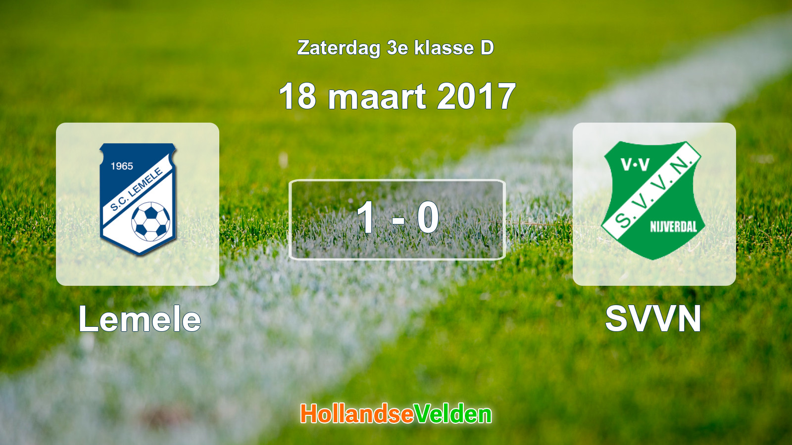 Gespeelde wedstrijd: Lemele - SVVN 1 - 0 (18 maart 2017)