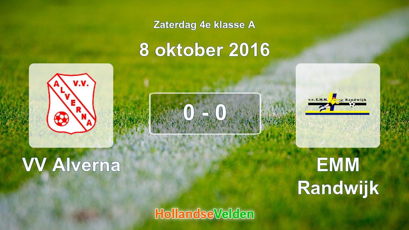 Gespeelde wedstrijd: VV Alverna - EMM Randwijk 0 - 0 (8 oktober 2016)
