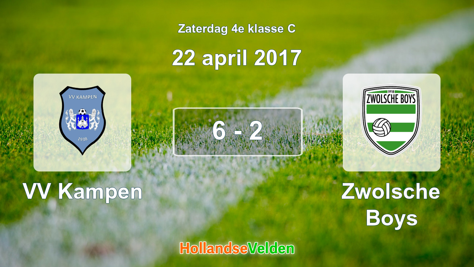 Gespeelde wedstrijd: VV Kampen - Zwolsche Boys 6 - 2 (22 april 2017)