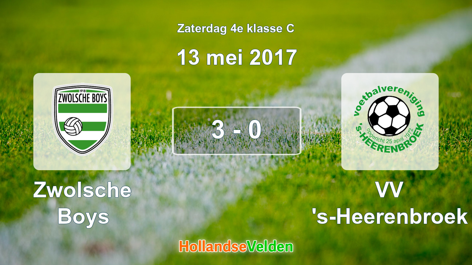 Gespeelde wedstrijd: Zwolsche Boys - VV 's-Heerenbroek 3 - 0 (13 mei 2017)