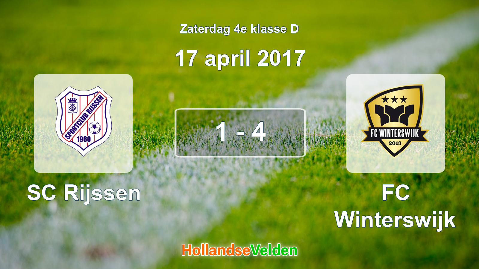 Gespeelde wedstrijd: SC Rijssen - FC Winterswijk 1 - 4 (17 april 2017)