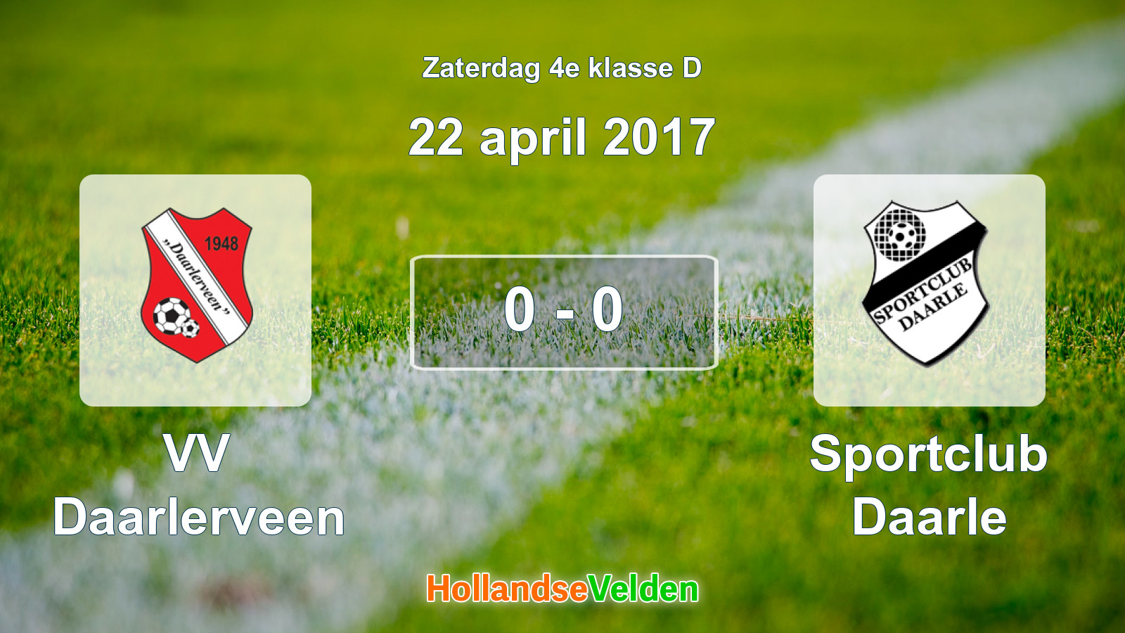 Gespeelde wedstrijd: VV Daarlerveen - Sportclub Daarle 0 - 0 (22 april 2017)