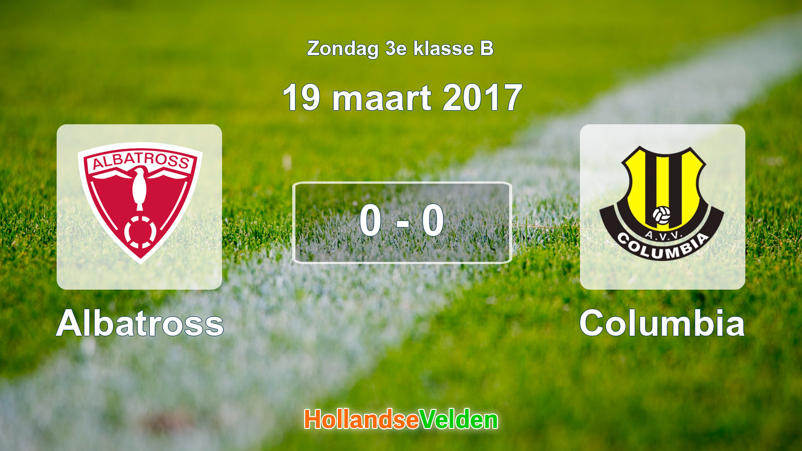 Gespeelde wedstrijd: Albatross - Columbia 0 - 0 (19 maart 2017)